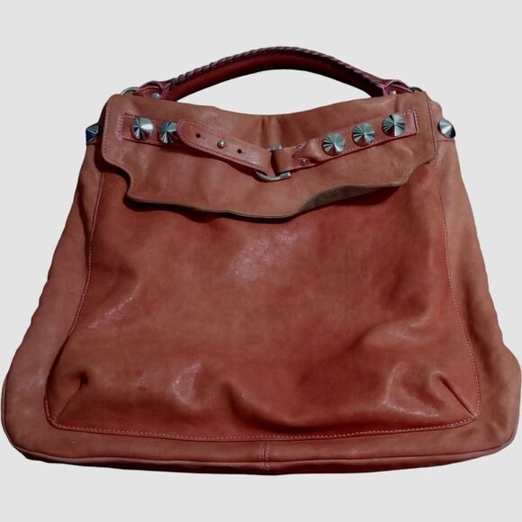 BE & D Woodstock Hobo Washed Burnt Orange Distressed Calfskin Leather $995 - Picture 14 of 16